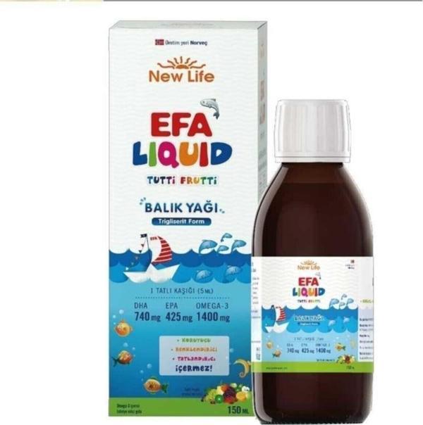 New Life Efa Liquid Tutti Frutti Balık Yağı Şurup - Image 1