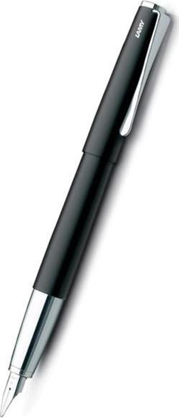 Lamy Cilali Mat Siyah Gövde Parlak Çelik Medium Uç Dolma Kalem Studio Dolma Kalem 67S-M - Image 1