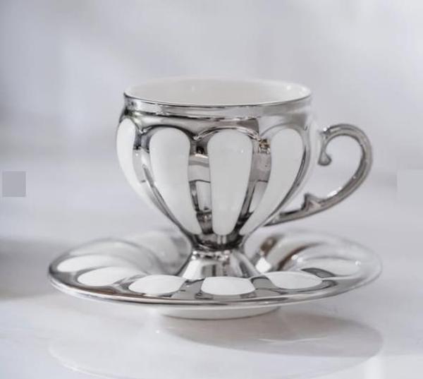 Acar Karius Gümüş 6'lı Kahve Fincan Takımı HXF-06876 - Image 1