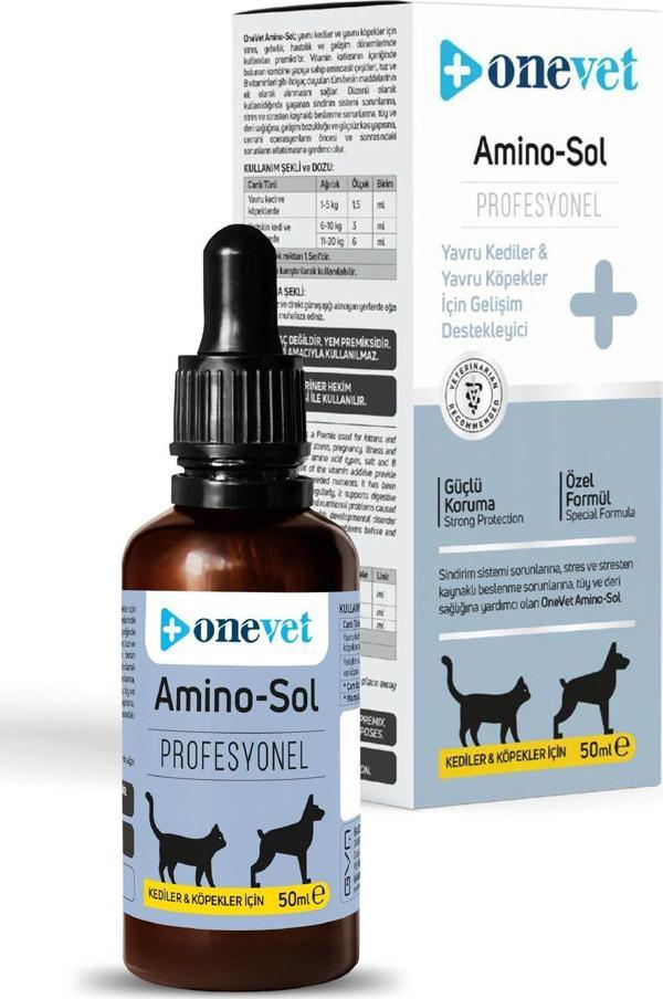 Onevet Amino-Sol Kedi Ve Köpekler Için Gelişim Destekleyici Damla 50 Ml - Image 1