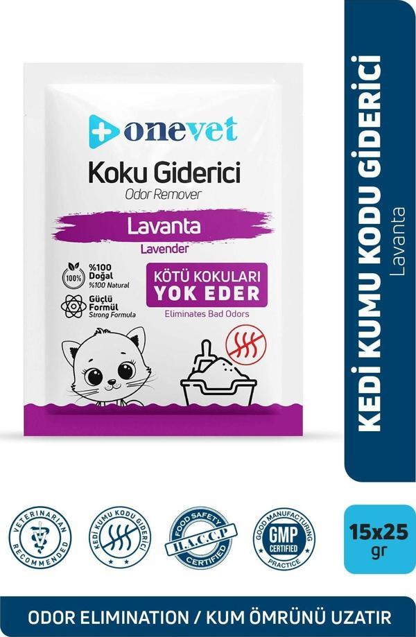 Onevet Kedi Koku Giderici Lavanta Koku 25 Gr. 15 Adet Oc205B15 - Image 1