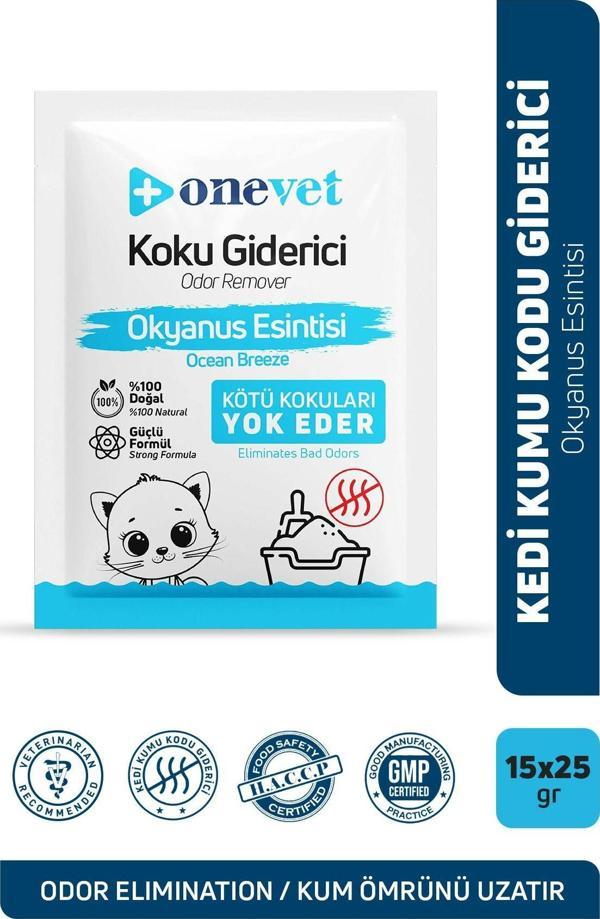 Onevet Kedi Koku Giderici Okyanus Esintisi Kokulu 25 Gr. 15 Adet Oc202B15 - Image 1