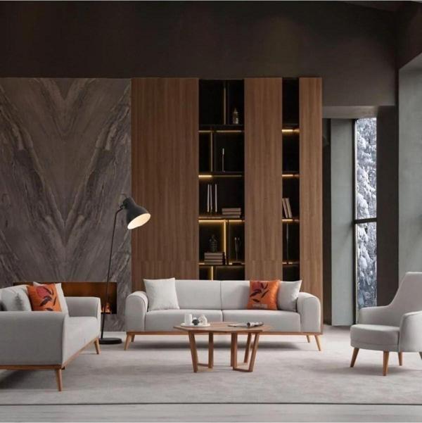 Ak Sofa Odessa Koltuk Takımı Bej Renk 3+3+1 - Image 1