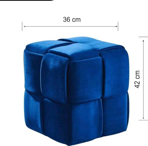 Ak sofa ÖRME PUF MAVİ - Image 1