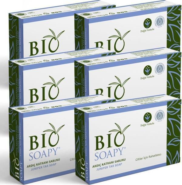 Biosoapy Ardıç Katranı Sabunu 100 Gr X 6 Adet (Kaşıntı - Pullanma Ve Kızarıklıkta Rahatlatıcı Etki) - Image 1