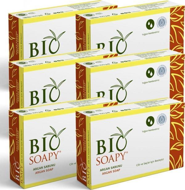 Biosoapy Argan Sabunu 100 Gr X 6 Adet Doğal Nem Ve Bakım Için - Image 1