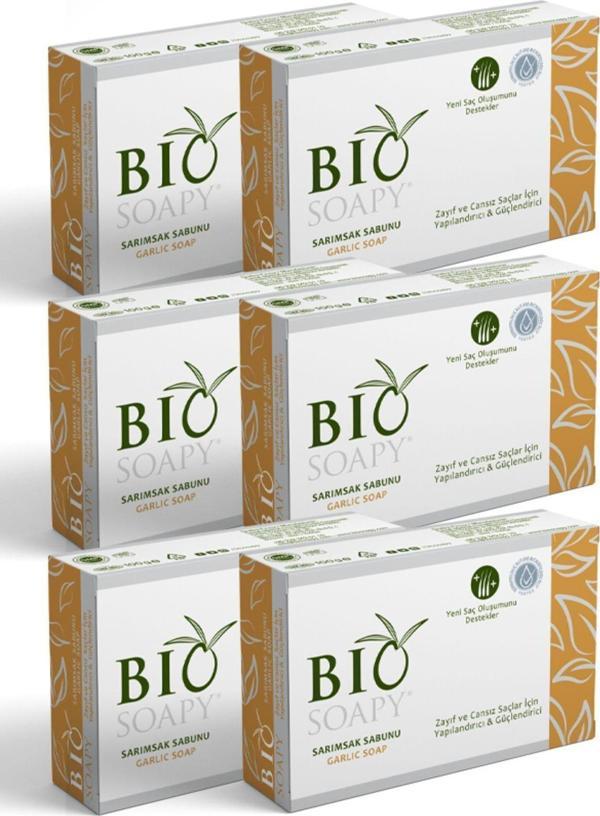 Biosoapy Dökülen - İncelen Saçlar İçin Doğal Sarımsak Sabunu Doğal 100 Gr X 6 Adet Saç Dökülmesine Karşı Etkili - Image 1