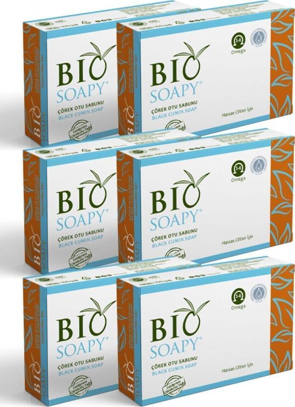 Biosoapy Kasıntı Kızarıklık Onarım Için Doğal Çörek Otu Sabunu Doğal Nem 100 Gr X 6 Adet - Image 1