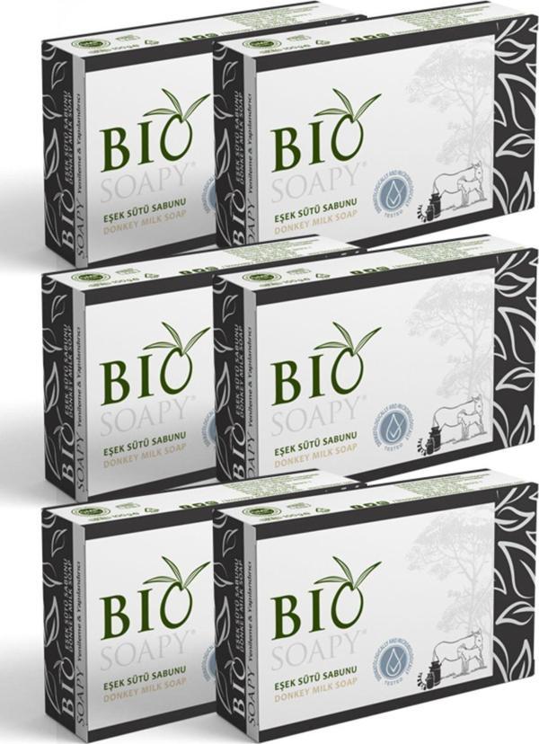 Biosoapy Nem - Bakım - Yapılandırma İçin Eşek Sütü Sabunu Doğal 100 Gr X 6 Adet Cildi Nemlendiririr Yumuşatır - Image 1