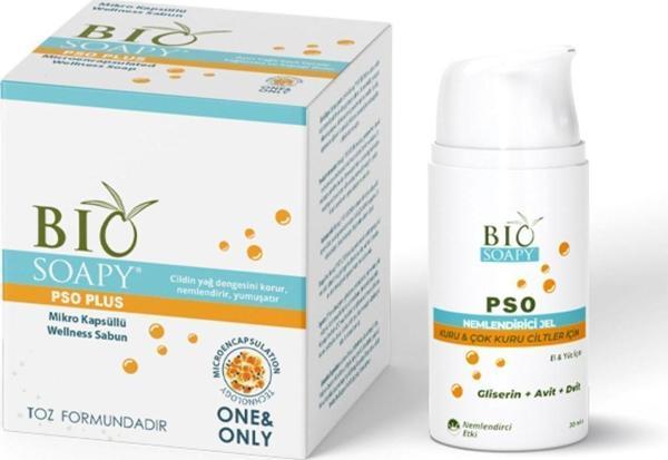 Biosoapy Nemlendirme Pullu Deri Için Pso Plus Toz Sabun Ve Pso Jel 2Grx30 Adet/30 Ml - Image 1
