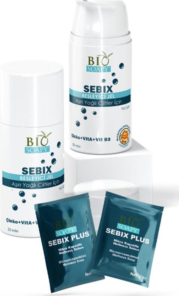 Biosoapy Sebix Jel+Sebix Plus Saç Sakal Puilanan Deri Için Onarıcı 30 Şase /30 Ml 2 Li Set - Image 1