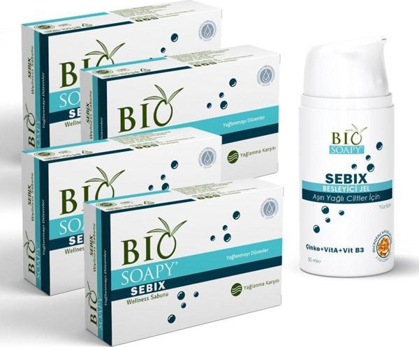 Biosoapy Sebix Jel+Sebix Sabun Saç Sakal Pullu Deri Için Onarıcı(Seboreik Dermatit)30 Mlx1Ad/4X100Gr - Image 1