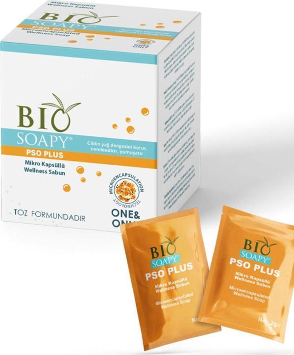 Biosoapy Sedef Için Kızarıklık Nemlendirme Ve Kepeklenme Önleyici Pso Plus Toz Sabun 2Grx30 Adet - Image 1