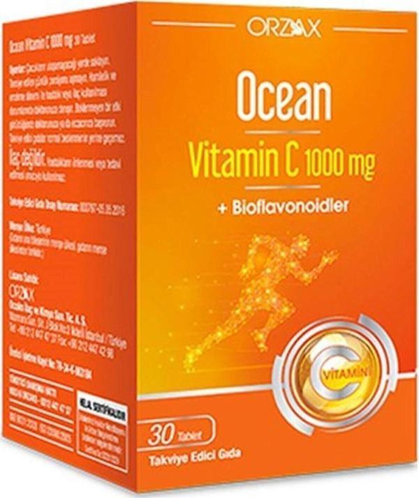 Orzax Ocean Vitamin C 1000 mg 30 Tablet - Image 1