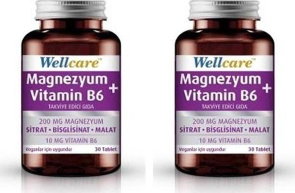 Wellcare Magnezyum + Vitamin B6 30 Tablet 2 Kutu - Image 1
