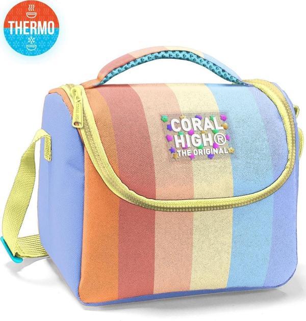 Coral High Kids Renkli Çizgili Thermo Beslenme Çantası 22780 - Image 1
