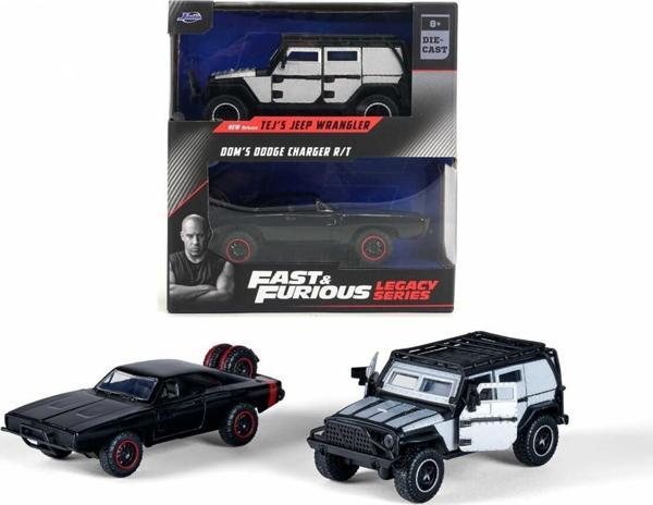 Jada 1/32 F&F Legacy Series Tej Jeep Wrangler / Dom Dodge Charger R/T - Image 1