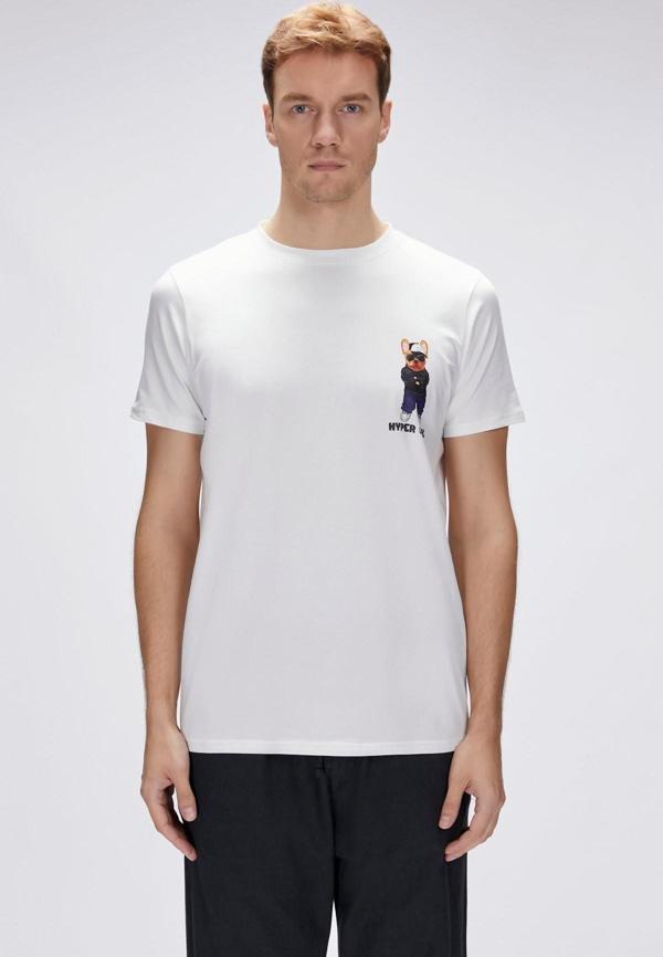 Bad Bear Hyper Beyaz Erkek Baskılı Tişört - Image 1