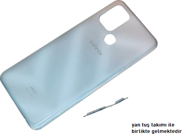 Infinix HOT 10 FULL KASA ARKA Pil Batarya Kapağı GRİ - Image 1