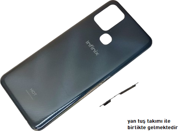 Infinix HOT 10 FULL KASA ARKA Pil Batarya Kapağı SİYAH - Image 1