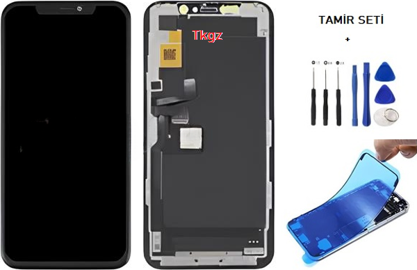 iPhone 11 PRO  Lcd Ekran Dokunmatik Orijinal Kalite ( JK MARKA ) + TAMİR SETİ + TOZ BANTI - Image 1