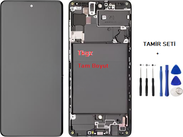 Samsung Galaxy A71 - SM-A715 Lcd Ekran Dokunmatik Orijinal Kalite ÇITALI + TAMİR SETİ - Image 1