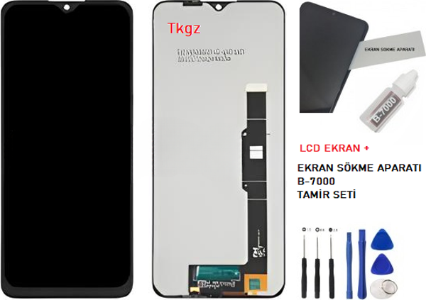 Tkgz - TCL 20SE Lcd Ekran Dokunmatik -A- Kalite + B-7000 + TAMİR SETİ - Image 1