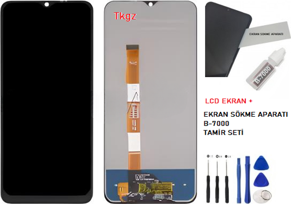 Tkgz - Vivo Y16 Lcd Ekran Dokunmatik -A- Kalite + B-7000 + TAMİR SETİ - Image 1
