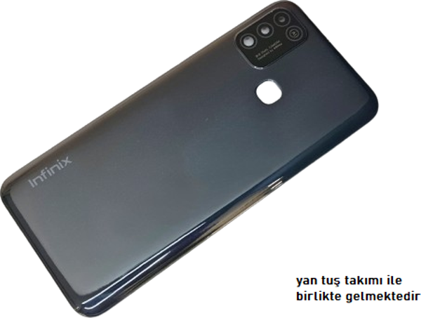Infinix HOT 11 PLAY KASA ARKA Pil Batarya Kapağı SİYAH - Image 1