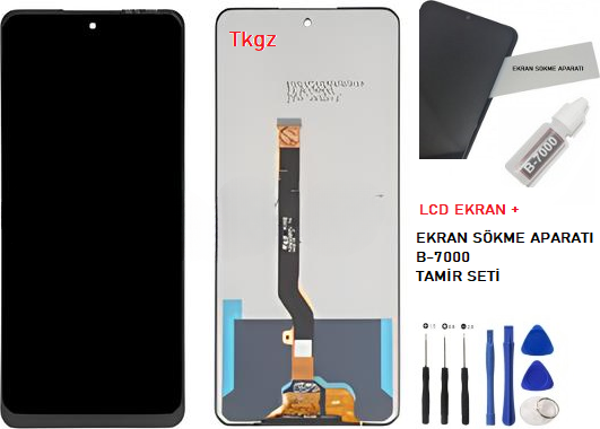 Tkgz - İnfinix NOTE 10 Lcd Ekran Dokunmatik -A- Kalite + B-7000 + TAMİR SETİ - Image 1