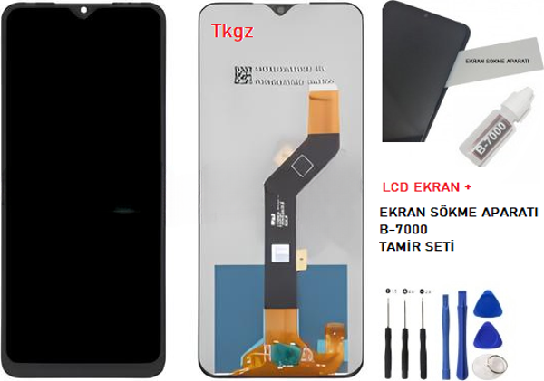 Tkgz - İnfinix HOT 11 PLAY Lcd Ekran Dokunmatik -A- Kalite + B-7000 + TAMİR SETİ - Image 1
