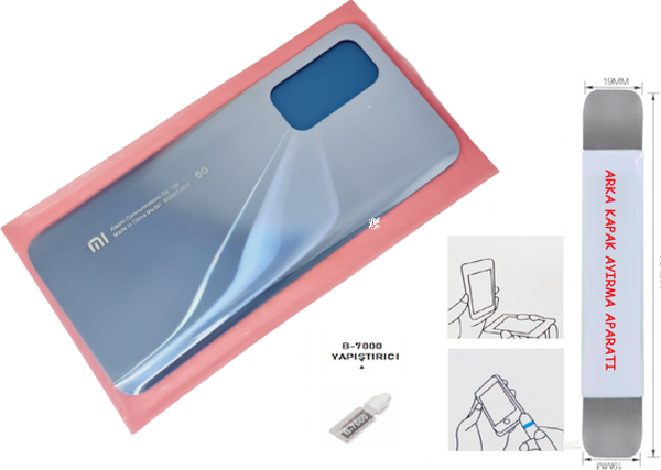 Xiaomi Mi 10 T Arka Kapak CAM GRİ + B-7000 - SÖKME APARATI - Image 1