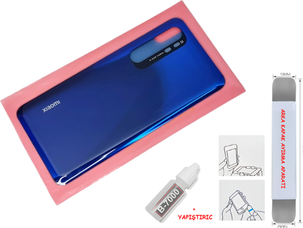 Xiaomi Mi NOTE 10 Lite Arka Kapak CAM MAVİ + B-7000 - SÖKME APARATI - Image 1