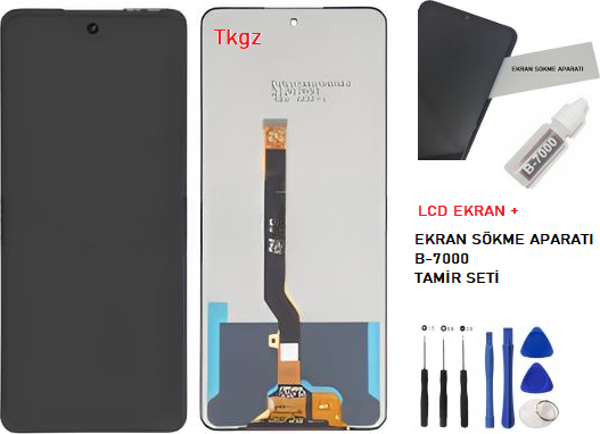Tkgz - İnfinix HOT 20 Lcd Ekran Dokunmatik -A- Kalite + B-7000 + TAMİR SETİ - Image 1