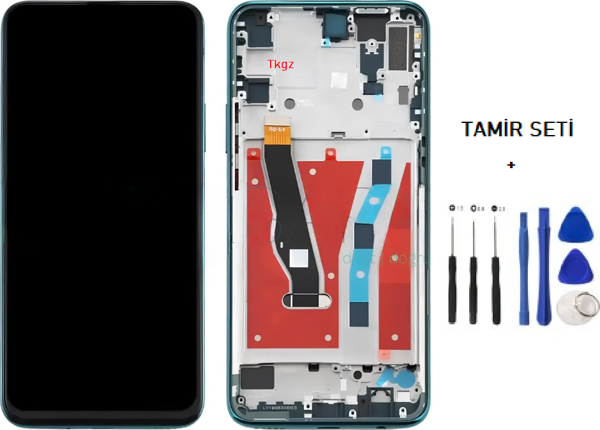 Tkgz - Y9 Prime 2019 Lcd Ekran Dokunmatik Orijinal Kalite ÇITALI YEŞİL + TAMİR SETİ - Image 1
