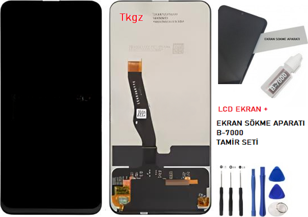 Tkgz - Y9 Prime 2019 Lcd Ekran Dokunmatik Orijinal Kalite + B-7000 + TAMİR SETİ - Image 1