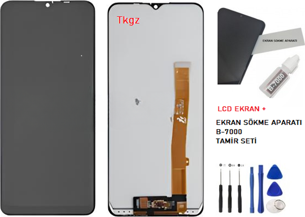 Tkgz - TCL 10SE Lcd Ekran Dokunmatik -A- Kalite + B-7000 + TAMİR SETİ - Image 1