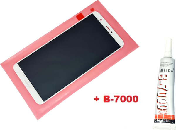 Tkgz - P Smart 2018 Lcd Ekran Dokunmatik (ORJİNAL) B-7000 BEYAZ - Image 1