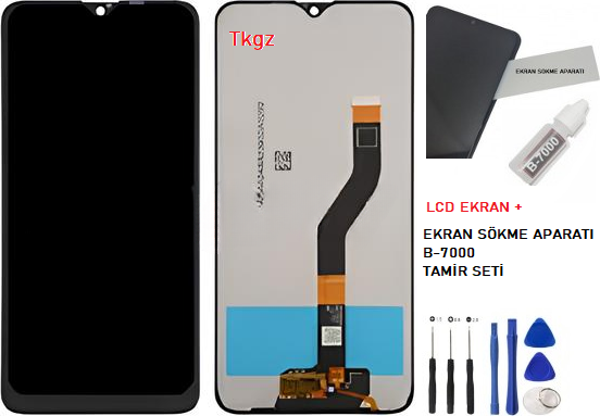 Tkgz - Samsung Galaxy A10S - SM-A107 Uyumlu Lcd Ekran Dokunmatik Orijinal + B-7000 + TAMİR SETİ - Image 1