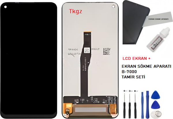 Tkgz - Huawei Uyumlu Nova 5T Lcd Ekran Dokunmatik -A- Kalite + B-7000 + TAMİR SETİ - Image 1
