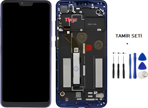 Tkgz - Xiaomi Mİ 8 LİTE Lcd Ekran Dokunmatik -A- Kalite ÇITALI MAVİ + TAMİR SETİ - Image 1