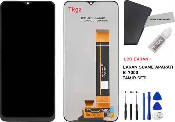 Tkgz - Samsung Galaxy M23 - SM-M236 Uyumlu Lcd Ekran Dokunmatik Orijinal + B-7000 + TAMİR SETİ - Image 1