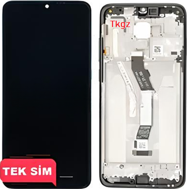 Tkgz - Xiaomi Redmi NOTE 8 PRO Uyumlu Lcd Ekran Dokunmatik Orijinal ÇITALI SİYAH - Image 1
