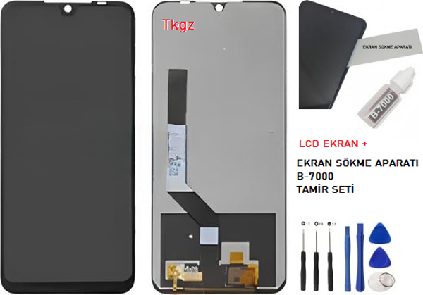 Tkgz - Xiaomi Redmi NOTE 7 Uyumlu Lcd Ekran Dokunmatik Orijinal + B-7000 + TAMİR SETİ - Image 1