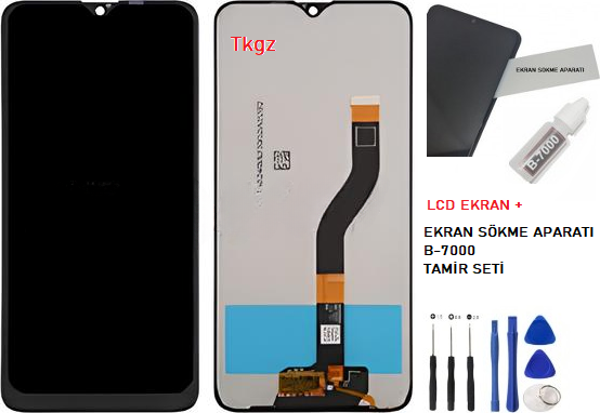 Samsung Galaxy M10 - SM-M105 Uyumlu Lcd Ekran Dokunmatik SERVİS Orijinali + B-7000 + TAMİR SETİ - Image 1