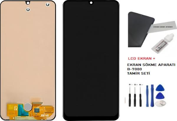 Samsung Galaxy M22 SM-M225 Uyumlu Lcd Ekran Dokunmatik SERVİS Orijinali + B-7000+ TAMİR SETİ - Image 1