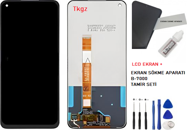 Oppo A72 Uyumlu Lcd Ekran Dokunmatik SERVİS Orijinali + B-7000 + TAMİR SETİ - Image 1