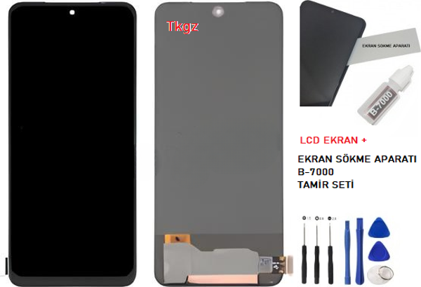 Xiaomi POCO X4 PRO Uyumlu Lcd Ekran Dokunmatik SERVİS Orijinali + B-7000 + TAMİR SETİ - Image 1