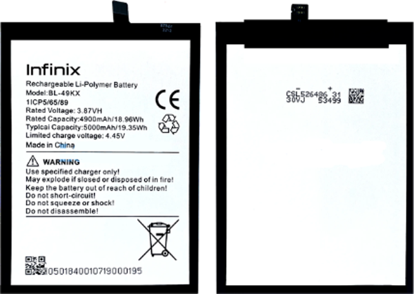 Infinix HOTE 12 Uyumlu Batarya Pil Sıfır Orijinal - Image 1