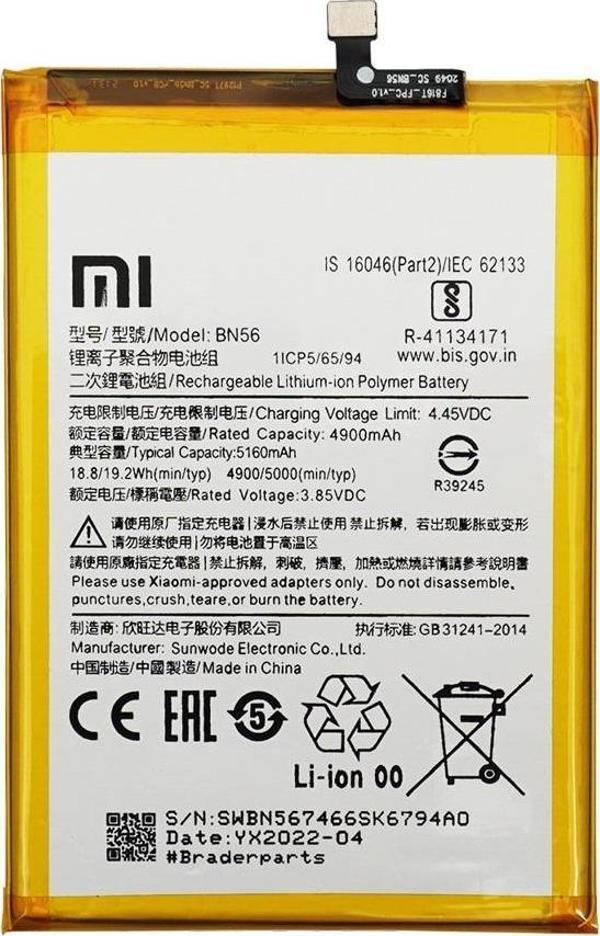 Xiaomi Redmi 9C - BN 56 - Uyumlu Batarya Pil Sıfır Orijinal - Image 1